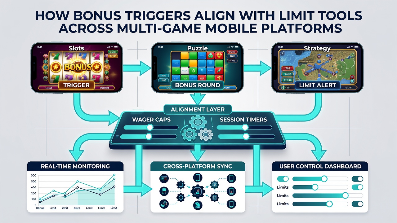 Darstellung von Datenflüssen zwischen Bonus-Systemen und Limit-Modulen in mobilen Casino- und Wett-Apps