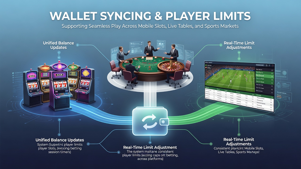Illustration der Wallet-Synchronisation über mobile Gaming-Plattformen hinweg