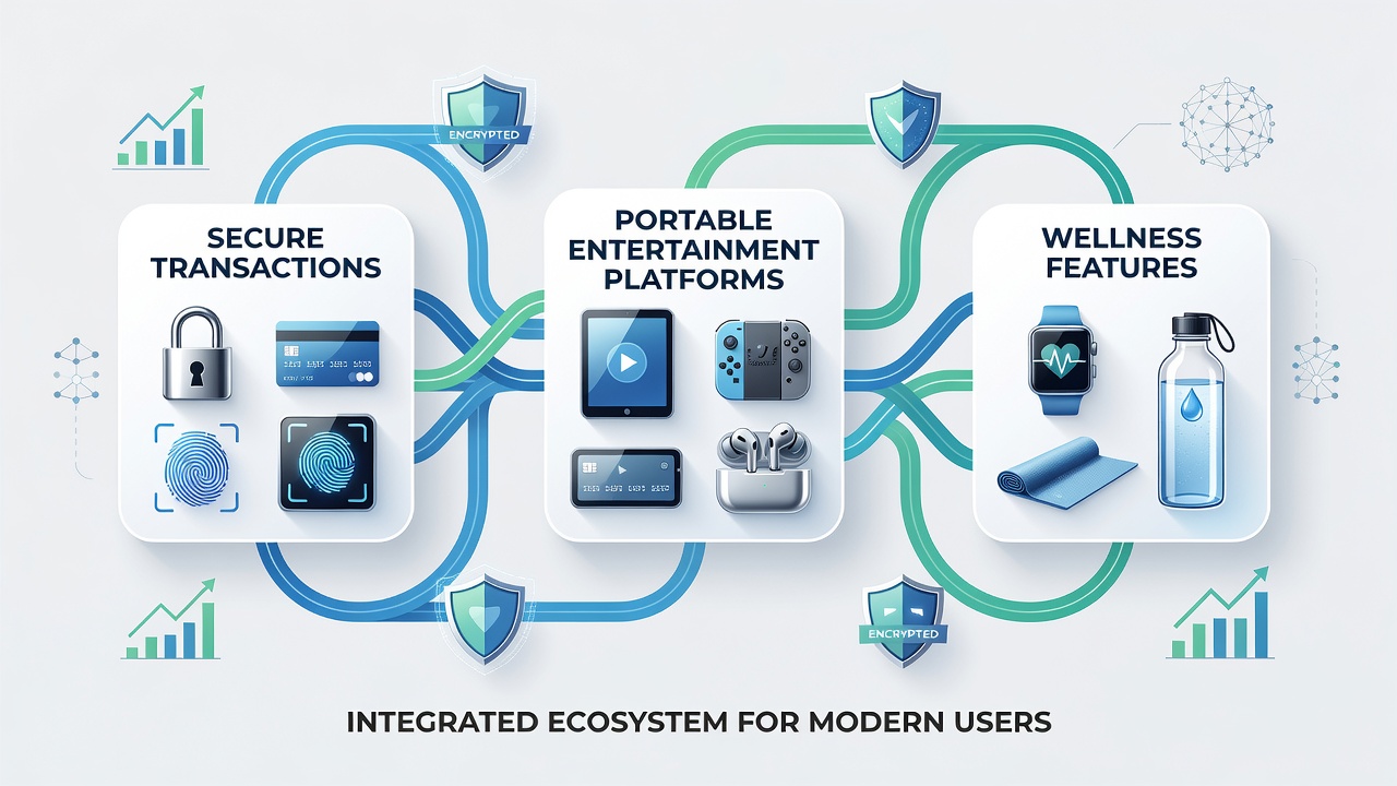Illustration der Verknüpfung von Transaktionssicherheit und Spielerschutz in mobilen Apps